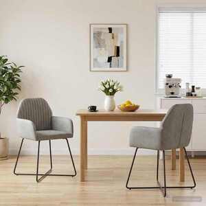 Imagine vidaXL Scaune de dining 2 buc. Catifea Gri deschis 55 x 50 x 84 cm