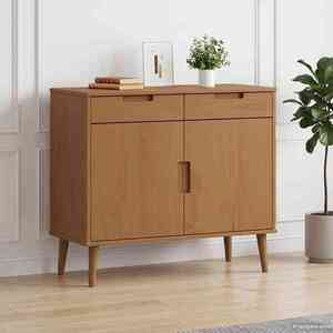 Imagine vidaXL Bufet MOLDE Caramel 90 x 40 x 80 cm