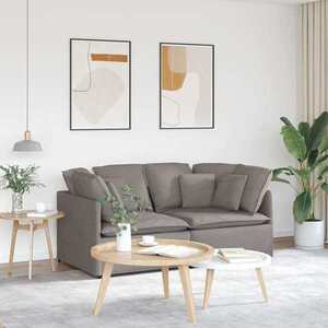Imagine vidaXL Canapea modulară cu perne, gri taupe, textil