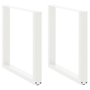 Imagine vidaXL Picioare de masă în formă de U, 2 buc., alb, 80x(72-73) cm, oțel
