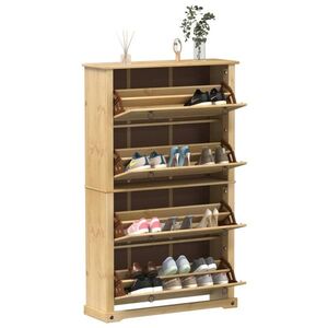 Imagine vidaXL Dulap pantofi "Corona", 99x32x163, 5 cm, lemn masiv de pin