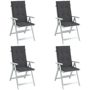 Imagine vidaXL Perne scaun cu spătar înalt, 4 buc. antracit 120x50x4 cm textil