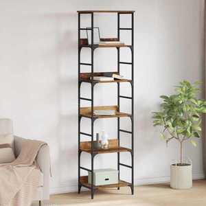 Imagine vidaXL Raft pentru cărți 5 niveluri 50 x 33 x 188, 5 cm Lemn prelucrat