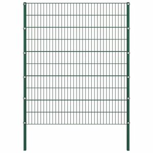 Imagine Panou gard cu stâlpi, verde, 1, 7 x 1, 2 m, fier