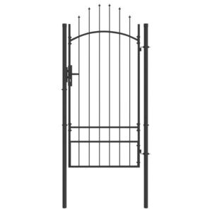 Imagine vidaXL Poartă de grădină WOERDEN 200 x 100 cm Oțel Gri Blocat