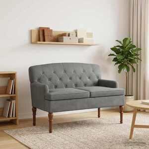 Imagine vidaXL Canapea cu capitonaj butonat Gri închis 111 x 65 x 79 cm