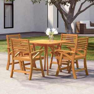 Imagine vidaXL Set mobilier de grădină, 5 piese, lemn masiv de acacia