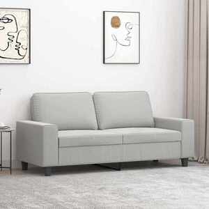Imagine vidaXL Canapea cu 2 locuri, gri deschis, 140 cm, țesătură microfibră