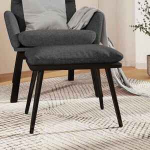 Imagine vidaXL Taburet, gri închis, 45x29, 5x35 cm, textil & piele ecologică