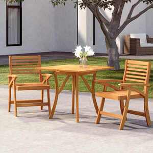 Imagine vidaXL Set mobilier de grădină, 3 piese, lemn masiv de acacia