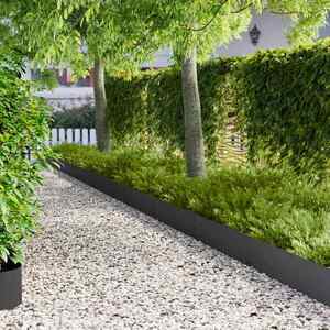 Imagine vidaXL Margine pentru gazon 20 buc. 100 x 25 cm Oțel Negru