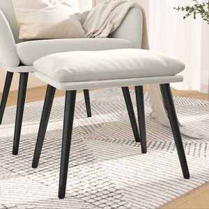 Imagine vidaXL Taburet, crem alb, 45x29, 5x35 cm, catifea
