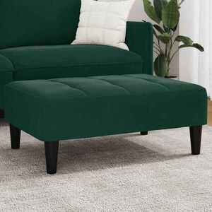 Imagine vidaXL Taburet, verde închis, 77x55x31 cm, catifea