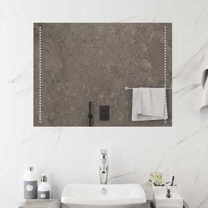 Imagine vidaXL Oglindă de baie cu LED Transparent 80 x 60 cm sticlă securizată