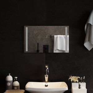 Imagine vidaXL Oglindă de baie cu LED Transparent 50 x 30 cm sticlă securizată