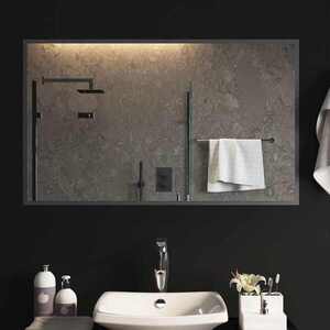 Imagine vidaXL Oglindă de baie cu LED cu oglindă Transparent 100 x 60 cm