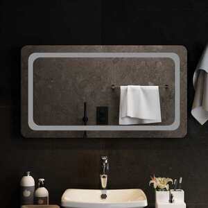 Imagine vidaXL Oglindă de baie cu LED Transparent 90 x 50 cm sticlă securizată