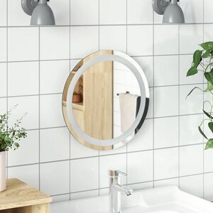 Imagine vidaXL Oglindă de baie cu LED Transparent Ø 40 cm sticlă securizată