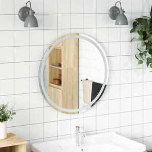 Imagine vidaXL Oglindă de baie cu LED Transparent Ø 70 cm sticlă securizată