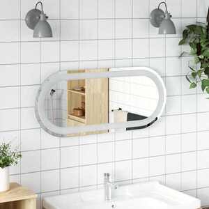 Imagine vidaXL Oglindă de baie cu LED Transparent 70 x 30 cm sticlă securizată