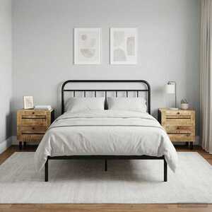 Imagine vidaXL Noptieră 2 buc. natural 40 x 33 x 46 cm Lemn de mango solid