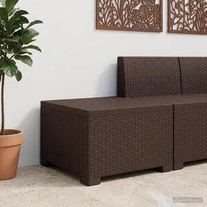 Imagine vidaXL Canapea de Grădină cu 1 Loc Aspect Rattan PP Maro