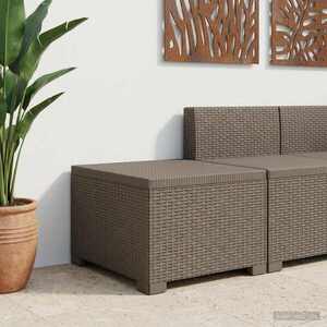 Imagine vidaXL Canapea de Grădină cu 1 Loc Aspect Rattan PP Gri deschis