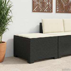 Imagine vidaXL Canapea de Grădină cu 1 Loc cu Pernă Aspect Rattan PP Antracit
