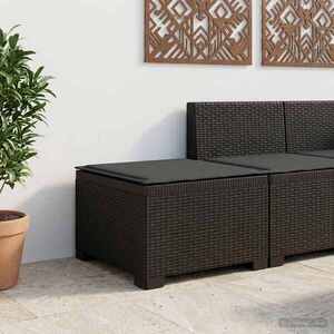 Imagine vidaXL Canapea de Grădină cu 1 Loc cu Pernă Aspect Rattan PP Antracit