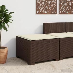 Imagine vidaXL Canapea de Grădină cu 1 Loc cu Pernă Aspect Rattan PP Maro