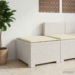 Imagine vidaXL Canapea de Grădină cu 1 Loc cu Pernă Aspect Rattan PP Alb