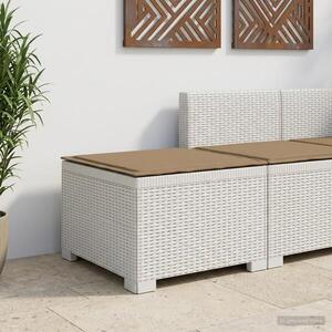 Imagine vidaXL Canapea de Grădină cu 1 Loc cu Pernă Aspect Rattan PP Alb