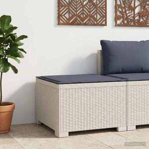 Imagine vidaXL Canapea de Grădină cu 1 Loc cu Pernă Aspect Rattan PP Alb