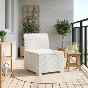 Imagine vidaXL Canapea de Grădină cu 1 Loc Aspect Rattan PP Alb