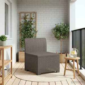 Imagine vidaXL Canapea de Grădină cu 1 Loc Aspect Rattan PP Gri deschis
