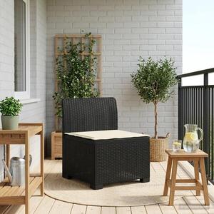 Imagine vidaXL Canapea de Grădină cu 1 Loc cu Pernă Aspect Rattan PP Antracit