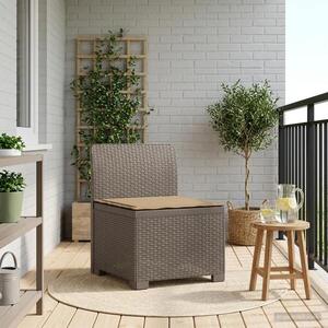 Imagine vidaXL Canapea de Grădină cu 1 Loc cu Pernă Aspect Rattan PP