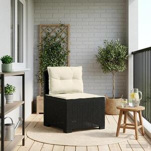 Imagine vidaXL Canapea de Grădină cu 1 Loc cu Perne Aspect Rattan PP Antracit