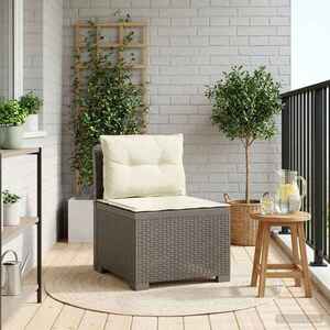 Imagine vidaXL Canapea de Grădină cu 1 Loc cu Perne Aspect Rattan PP