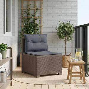 Imagine vidaXL Canapea de Grădină cu 1 Loc cu Perne Aspect Rattan PP