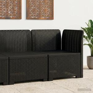 Imagine vidaXL Canapea de Grădină cu 1 Loc Aspect Rattan PP Antracit