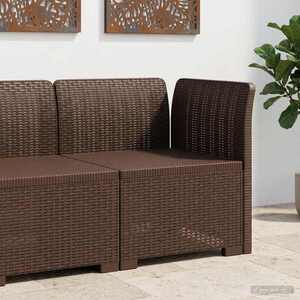 Imagine vidaXL Canapea de Grădină cu 1 Loc Aspect Rattan PP Maro