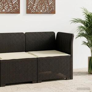 Imagine vidaXL Canapea de Grădină cu 1 Loc cu Pernă Aspect Rattan PP Antracit
