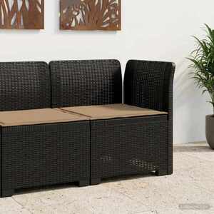 Imagine vidaXL Canapea de Grădină cu 1 Loc cu Pernă Aspect Rattan PP Antracit