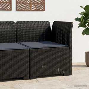Imagine vidaXL Canapea de Grădină cu 1 Loc cu Pernă Aspect Rattan PP Antracit