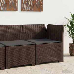 Imagine vidaXL Canapea de Grădină cu 1 Loc cu Pernă Aspect Rattan PP Maro