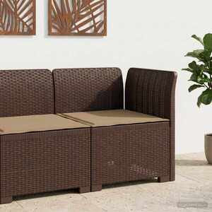 Imagine vidaXL Canapea de Grădină cu 1 Loc cu Pernă Aspect Rattan PP Maro