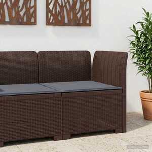 Imagine vidaXL Canapea de Grădină cu 1 Loc cu Pernă Aspect Rattan PP Maro