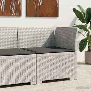Imagine vidaXL Canapea de Grădină cu 1 Loc cu Pernă Aspect Rattan PP Alb