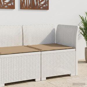 Imagine vidaXL Canapea de Grădină cu 1 Loc cu Pernă Aspect Rattan PP Alb